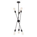 GloboStar® ZANE 00784 Μοντέρνο Φωτιστικό Οροφής Πολύφωτο Μαύρο Μεταλλικό Ράγα Φ70 x Y100cm