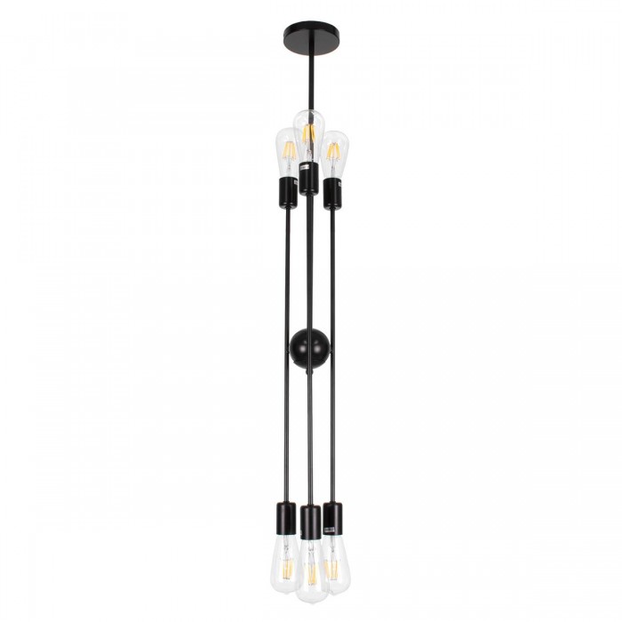 GloboStar® ZANE 00784 Μοντέρνο Φωτιστικό Οροφής Πολύφωτο Μαύρο Μεταλλικό Ράγα Φ70 x Y100cm GloboStar® ZANE 00784 Μοντέρνο Φωτιστικό Οροφής Πολύφωτο Μαύρο Μεταλλικό Ράγα Φ70 x Y100cm