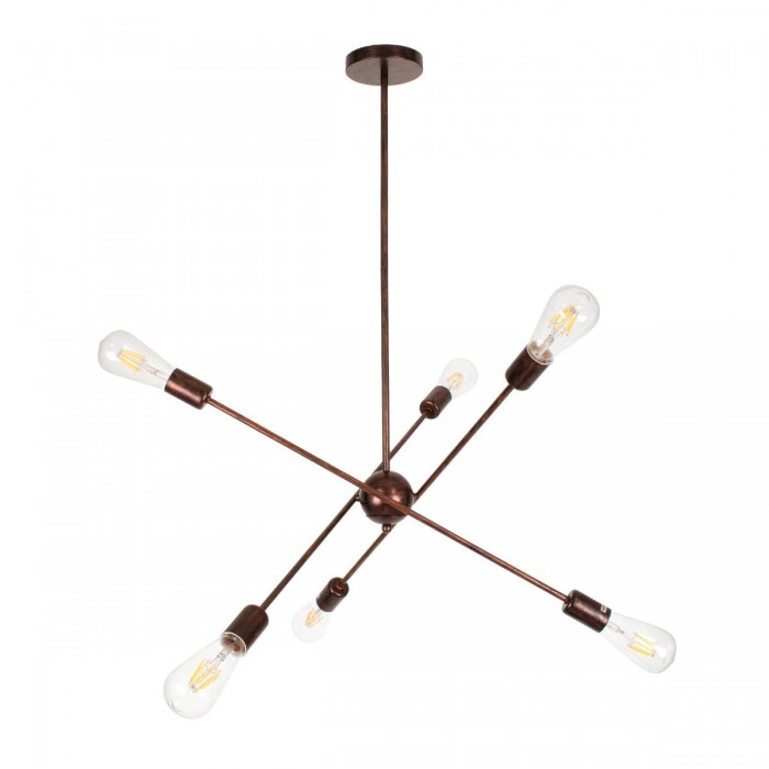 GloboStar® ZANE 00785 Μοντέρνο Φωτιστικό Οροφής Πολύφωτο Χάλκινο Μεταλλικό Ράγα Φ70 x Y100cm GloboStar® ZANE 00785 Μοντέρνο Φωτιστικό Οροφής Πολύφωτο Χάλκινο Μεταλλικό Ράγα Φ70 x Y100cm
