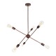 GloboStar® ZANE 00785 Μοντέρνο Φωτιστικό Οροφής Πολύφωτο Χάλκινο Μεταλλικό Ράγα Φ70 x Y100cm GloboStar® ZANE 00785 Μοντέρνο Φωτιστικό Οροφής Πολύφωτο Χάλκινο Μεταλλικό Ράγα Φ70 x Y100cm