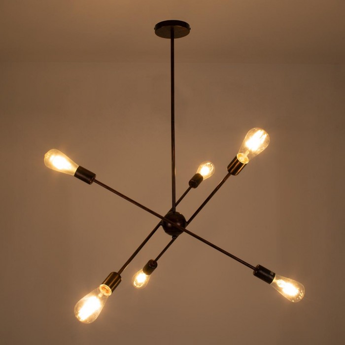 GloboStar® ZANE 00785 Μοντέρνο Φωτιστικό Οροφής Πολύφωτο Χάλκινο Μεταλλικό Ράγα Φ70 x Y100cm GloboStar® ZANE 00785 Μοντέρνο Φωτιστικό Οροφής Πολύφωτο Χάλκινο Μεταλλικό Ράγα Φ70 x Y100cm