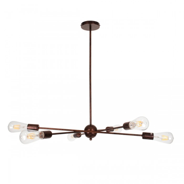 GloboStar® ZANE 00785 Μοντέρνο Φωτιστικό Οροφής Πολύφωτο Χάλκινο Μεταλλικό Ράγα Φ70 x Y100cm GloboStar® ZANE 00785 Μοντέρνο Φωτιστικό Οροφής Πολύφωτο Χάλκινο Μεταλλικό Ράγα Φ70 x Y100cm