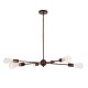GloboStar® ZANE 00785 Μοντέρνο Φωτιστικό Οροφής Πολύφωτο Χάλκινο Μεταλλικό Ράγα Φ70 x Y100cm GloboStar® ZANE 00785 Μοντέρνο Φωτιστικό Οροφής Πολύφωτο Χάλκινο Μεταλλικό Ράγα Φ70 x Y100cm