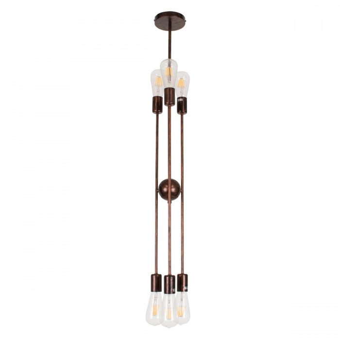 GloboStar® ZANE 00785 Μοντέρνο Φωτιστικό Οροφής Πολύφωτο Χάλκινο Μεταλλικό Ράγα Φ70 x Y100cm GloboStar® ZANE 00785 Μοντέρνο Φωτιστικό Οροφής Πολύφωτο Χάλκινο Μεταλλικό Ράγα Φ70 x Y100cm