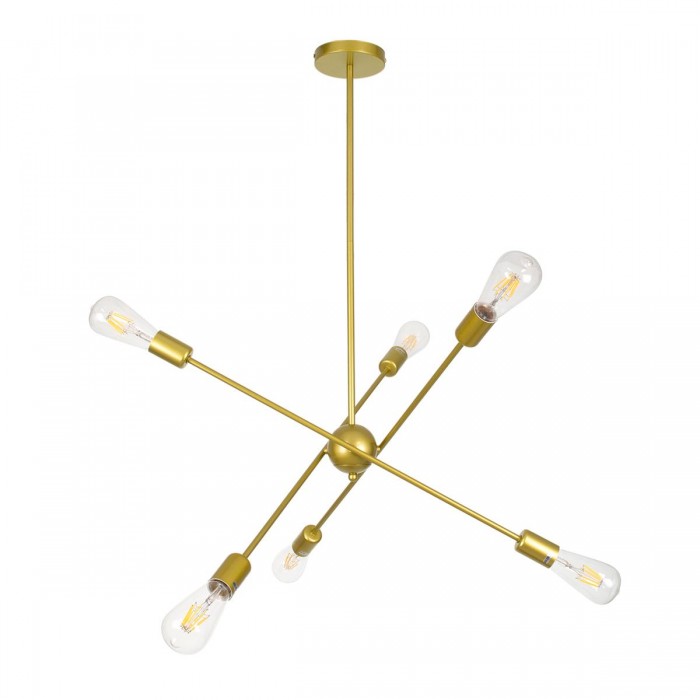 GloboStar® ZANE 00786 Μοντέρνο Φωτιστικό Οροφής Πολύφωτο Χρυσό Μεταλλικό Ράγα Φ70 x Y100cm GloboStar® ZANE 00786 Μοντέρνο Φωτιστικό Οροφής Πολύφωτο Χρυσό Μεταλλικό Ράγα Φ70 x Y100cm