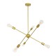 GloboStar® ZANE 00786 Μοντέρνο Φωτιστικό Οροφής Πολύφωτο Χρυσό Μεταλλικό Ράγα Φ70 x Y100cm GloboStar® ZANE 00786 Μοντέρνο Φωτιστικό Οροφής Πολύφωτο Χρυσό Μεταλλικό Ράγα Φ70 x Y100cm