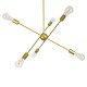 GloboStar® ZANE 00786 Μοντέρνο Φωτιστικό Οροφής Πολύφωτο Χρυσό Μεταλλικό Ράγα Φ70 x Y100cm GloboStar® ZANE 00786 Μοντέρνο Φωτιστικό Οροφής Πολύφωτο Χρυσό Μεταλλικό Ράγα Φ70 x Y100cm
