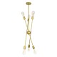 GloboStar® ZANE 00786 Μοντέρνο Φωτιστικό Οροφής Πολύφωτο Χρυσό Μεταλλικό Ράγα Φ70 x Y100cm GloboStar® ZANE 00786 Μοντέρνο Φωτιστικό Οροφής Πολύφωτο Χρυσό Μεταλλικό Ράγα Φ70 x Y100cm