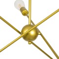 GloboStar® ZANE 00786 Μοντέρνο Φωτιστικό Οροφής Πολύφωτο Χρυσό Μεταλλικό Ράγα Φ70 x Y100cm