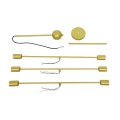 GloboStar® ZANE 00786 Μοντέρνο Φωτιστικό Οροφής Πολύφωτο Χρυσό Μεταλλικό Ράγα Φ70 x Y100cm