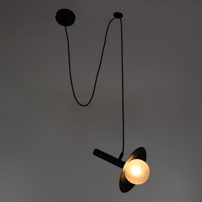 GloboStar® CELEST 00789 Μοντέρνο Μεταλλικό Κρεμαστό Φωτιστικό Οροφής Ανάρτηση Μονόφωτο 1 x G9 Μαύρο με Λευκό Γυαλί Φ20 x Y26.5cm GloboStar® CELEST 00789 Μοντέρνο Μεταλλικό Κρεμαστό Φωτιστικό Οροφής Ανάρτηση Μονόφωτο 1 x G9 Μαύρο με Λευκό Γυαλί Φ20 x Y26.5cm