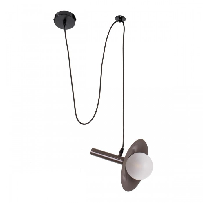 GloboStar® CELEST 00791 Μοντέρνο Μεταλλικό Κρεμαστό Φωτιστικό Οροφής Ανάρτηση Μονόφωτο 1 x G9 Καφέ με Λευκό Γυαλί Φ20 x Y26.5cm GloboStar® CELEST 00791 Μοντέρνο Μεταλλικό Κρεμαστό Φωτιστικό Οροφής Ανάρτηση Μονόφωτο 1 x G9 Καφέ με Λευκό Γυαλί Φ20 x Y26.5cm