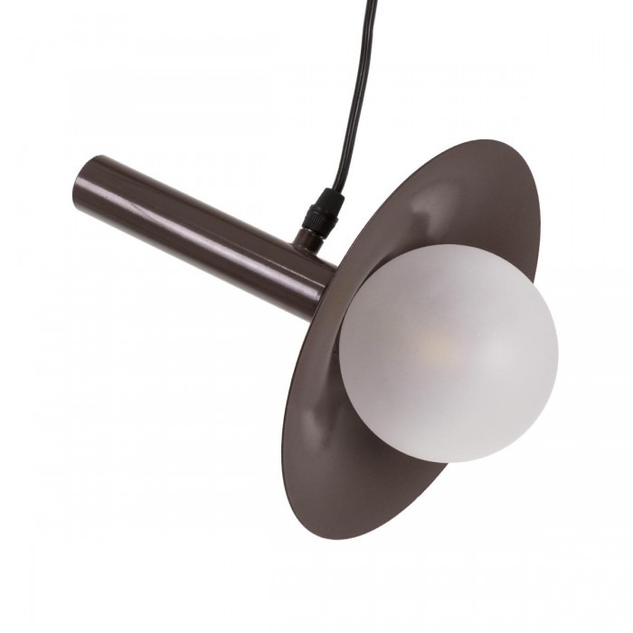 GloboStar® CELEST 00791 Μοντέρνο Μεταλλικό Κρεμαστό Φωτιστικό Οροφής Ανάρτηση Μονόφωτο 1 x G9 Καφέ με Λευκό Γυαλί Φ20 x Y26.5cm GloboStar® CELEST 00791 Μοντέρνο Μεταλλικό Κρεμαστό Φωτιστικό Οροφής Ανάρτηση Μονόφωτο 1 x G9 Καφέ με Λευκό Γυαλί Φ20 x Y26.5cm
