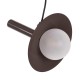 GloboStar® CELEST 00791 Μοντέρνο Μεταλλικό Κρεμαστό Φωτιστικό Οροφής Ανάρτηση Μονόφωτο 1 x G9 Καφέ με Λευκό Γυαλί Φ20 x Y26.5cm GloboStar® CELEST 00791 Μοντέρνο Μεταλλικό Κρεμαστό Φωτιστικό Οροφής Ανάρτηση Μονόφωτο 1 x G9 Καφέ με Λευκό Γυαλί Φ20 x Y26.5cm