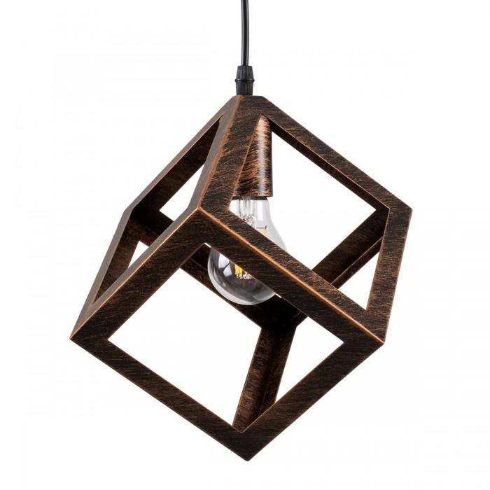 GloboStar® CUBE 00793 Μοντέρνο Κρεμαστό Φωτιστικό Οροφής Μονόφωτο 1 x E27 Καφέ Σκουριά Μεταλλικό Πλέγμα Μ25 x Π25 x Υ25cm GloboStar® CUBE 00793 Μοντέρνο Κρεμαστό Φωτιστικό Οροφής Μονόφωτο 1 x E27 Καφέ Σκουριά Μεταλλικό Πλέγμα Μ25 x Π25 x Υ25cm