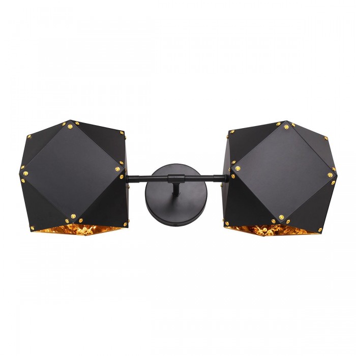 GloboStar® WELLES Replica 00795 Μοντέρνο Φωτιστικό Τοίχου Απλίκα Δίφωτο Μεταλλικό Μαύρο - Χρυσό Μ52 x Π21 x Υ17cm GloboStar® WELLES Replica 00795 Μοντέρνο Φωτιστικό Τοίχου Απλίκα Δίφωτο Μεταλλικό Μαύρο - Χρυσό Μ52 x Π21 x Υ17cm