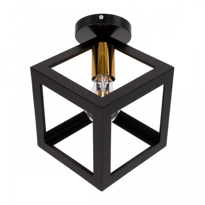 GloboStar® CUBE 00799 Μοντέρνο Φωτιστικό Οροφής Μονόφωτο Μαύρο Μεταλλικό Πλέγμα Φ25 x Y25cm GloboStar® CUBE 00799 Μοντέρνο Φωτιστικό Οροφής Μονόφωτο Μαύρο Μεταλλικό Πλέγμα Φ25 x Y25cm