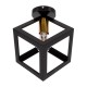 GloboStar® CUBE 00799 Μοντέρνο Φωτιστικό Οροφής Μονόφωτο Μαύρο Μεταλλικό Πλέγμα Φ25 x Y25cm GloboStar® CUBE 00799 Μοντέρνο Φωτιστικό Οροφής Μονόφωτο Μαύρο Μεταλλικό Πλέγμα Φ25 x Y25cm