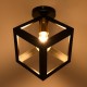 GloboStar® CUBE 00799 Μοντέρνο Φωτιστικό Οροφής Μονόφωτο Μαύρο Μεταλλικό Πλέγμα Φ25 x Y25cm GloboStar® CUBE 00799 Μοντέρνο Φωτιστικό Οροφής Μονόφωτο Μαύρο Μεταλλικό Πλέγμα Φ25 x Y25cm