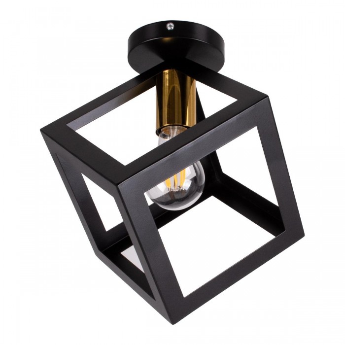 GloboStar® CUBE 00799 Μοντέρνο Φωτιστικό Οροφής Μονόφωτο Μαύρο Μεταλλικό Πλέγμα Φ25 x Y25cm GloboStar® CUBE 00799 Μοντέρνο Φωτιστικό Οροφής Μονόφωτο Μαύρο Μεταλλικό Πλέγμα Φ25 x Y25cm