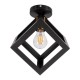 GloboStar® CUBE 00799 Μοντέρνο Φωτιστικό Οροφής Μονόφωτο Μαύρο Μεταλλικό Πλέγμα Φ25 x Y25cm GloboStar® CUBE 00799 Μοντέρνο Φωτιστικό Οροφής Μονόφωτο Μαύρο Μεταλλικό Πλέγμα Φ25 x Y25cm