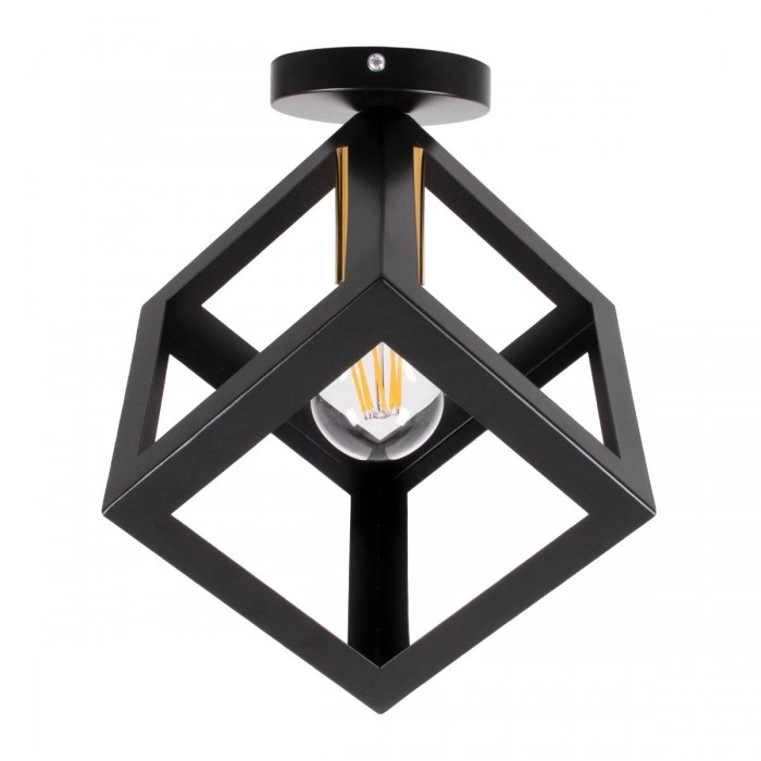 GloboStar® CUBE 00799 Μοντέρνο Φωτιστικό Οροφής Μονόφωτο Μαύρο Μεταλλικό Πλέγμα Φ25 x Y25cm GloboStar® CUBE 00799 Μοντέρνο Φωτιστικό Οροφής Μονόφωτο Μαύρο Μεταλλικό Πλέγμα Φ25 x Y25cm
