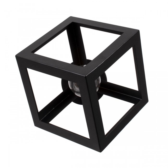 GloboStar® CUBE 00799 Μοντέρνο Φωτιστικό Οροφής Μονόφωτο Μαύρο Μεταλλικό Πλέγμα Φ25 x Y25cm GloboStar® CUBE 00799 Μοντέρνο Φωτιστικό Οροφής Μονόφωτο Μαύρο Μεταλλικό Πλέγμα Φ25 x Y25cm