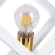GloboStar® CUBE 00800 Μοντέρνο Φωτιστικό Οροφής Μονόφωτο Λευκό Μεταλλικό Πλέγμα Φ25 x Y25cm