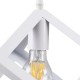 GloboStar® CUBE 00802 Μοντέρνο Κρεμαστό Φωτιστικό Οροφής Μονόφωτο 1 x E27 Λευκό Μεταλλικό Πλέγμα Μ25 x Π25 x Υ25cm