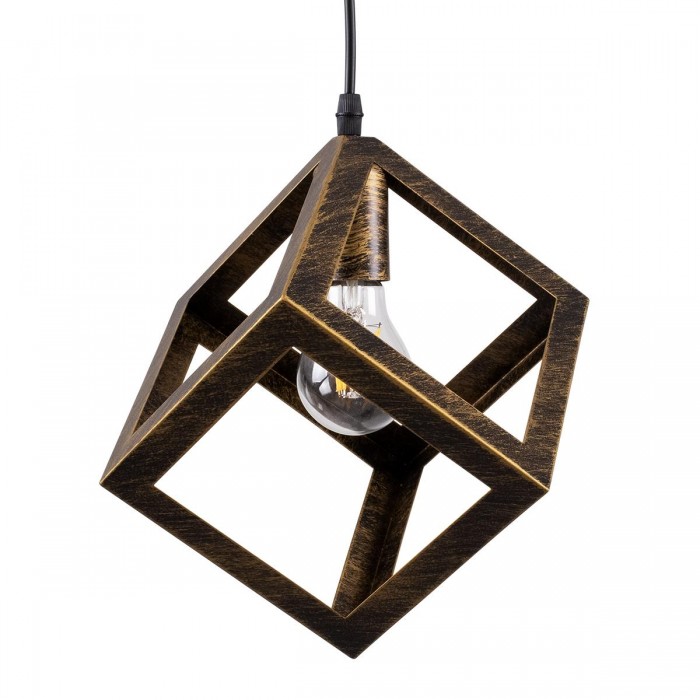 GloboStar® CUBE 00803 Μοντέρνο Κρεμαστό Φωτιστικό Οροφής Μονόφωτο 1 x E27 Χρυσό Σκουριά Μεταλλικό Πλέγμα Μ25 x Π25 x Υ25cm GloboStar® CUBE 00803 Μοντέρνο Κρεμαστό Φωτιστικό Οροφής Μονόφωτο 1 x E27 Χρυσό Σκουριά Μεταλλικό Πλέγμα Μ25 x Π25 x Υ25cm