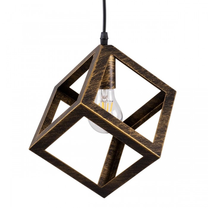 GloboStar® CUBE 00803 Μοντέρνο Κρεμαστό Φωτιστικό Οροφής Μονόφωτο 1 x E27 Χρυσό Σκουριά Μεταλλικό Πλέγμα Μ25 x Π25 x Υ25cm GloboStar® CUBE 00803 Μοντέρνο Κρεμαστό Φωτιστικό Οροφής Μονόφωτο 1 x E27 Χρυσό Σκουριά Μεταλλικό Πλέγμα Μ25 x Π25 x Υ25cm