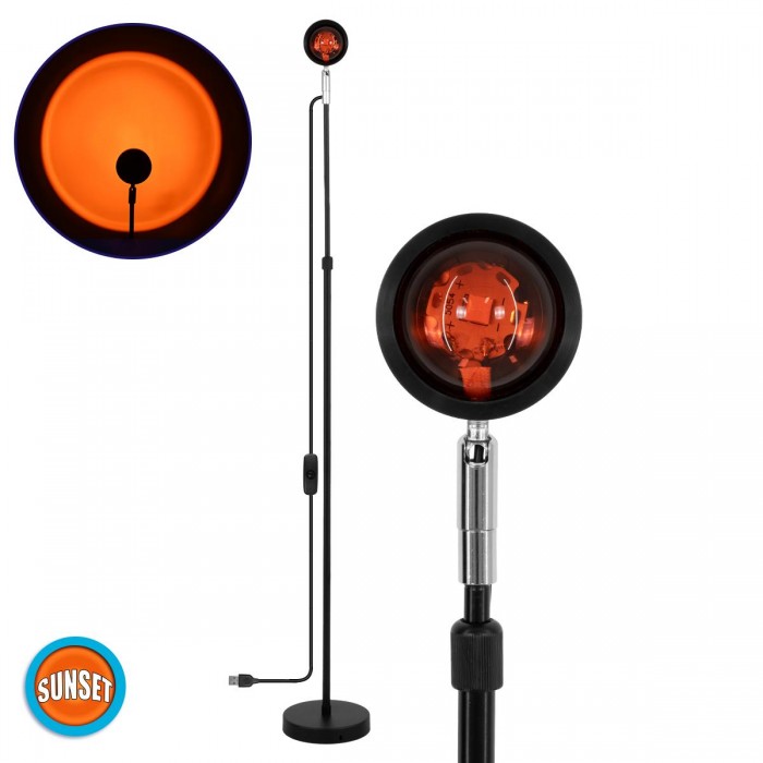 GloboStar® 00818 Μοντέρνο Minimal Επιδαπέδιο Φωτιστικό Μεταλλικό Μονόφωτο LED 12W DC 5V με Projector LENS Ειδικού Εφέ & Καλώδιο Τροφοδοσίας USB Rotation Head 180° SUNSET GloboStar® 00818 Μοντέρνο Minimal Επιδαπέδιο Φωτιστικό Μεταλλικό Μονόφωτο LED 12W DC 5V με Projector LENS Ειδικού Εφέ & Καλώδιο Τροφοδοσίας USB Rotation Head 180° SUNSET