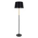 GloboStar® CEDAR 00827 Μοντέρνο Φωτιστικό Δαπέδου Μονόφωτο 1 x E27 Μαύρο Μεταλλικό Καμπάνα με Μαύρο Ύφασμα & Εφέ Ξύλου D40 x H148cm GloboStar® CEDAR 00827 Μοντέρνο Φωτιστικό Δαπέδου Μονόφωτο 1 x E27 Μαύρο Μεταλλικό Καμπάνα με Μαύρο Ύφασμα & Εφέ Ξύλου D40 x H148cm