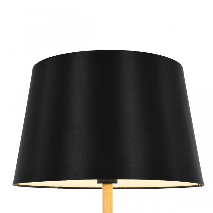 GloboStar® CEDAR 00827 Μοντέρνο Φωτιστικό Δαπέδου Μονόφωτο 1 x E27 Μαύρο Μεταλλικό Καμπάνα με Μαύρο Ύφασμα & Εφέ Ξύλου D40 x H148cm GloboStar® CEDAR 00827 Μοντέρνο Φωτιστικό Δαπέδου Μονόφωτο 1 x E27 Μαύρο Μεταλλικό Καμπάνα με Μαύρο Ύφασμα & Εφέ Ξύλου D40 x H148cm