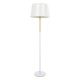 GloboStar® CEDAR 00828 Μοντέρνο Φωτιστικό Δαπέδου Μονόφωτο 1 x E27 Λευκό Μεταλλικό Καμπάνα με Λευκό Ύφασμα & Εφέ Ξύλου D40 x H148cm GloboStar® CEDAR 00828 Μοντέρνο Φωτιστικό Δαπέδου Μονόφωτο 1 x E27 Λευκό Μεταλλικό Καμπάνα με Λευκό Ύφασμα & Εφέ Ξύλου D40 x H148cm