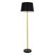 GloboStar® CEDAR 00829 Μοντέρνο Φωτιστικό Δαπέδου Μονόφωτο 1 x E27 Χρυσό Μεταλλικό Καμπάνα με Μαύρο Ύφασμα & Μαύρη Βάση D40 x H148cm GloboStar® CEDAR 00829 Μοντέρνο Φωτιστικό Δαπέδου Μονόφωτο 1 x E27 Χρυσό Μεταλλικό Καμπάνα με Μαύρο Ύφασμα & Μαύρη Βάση D40 x H148cm