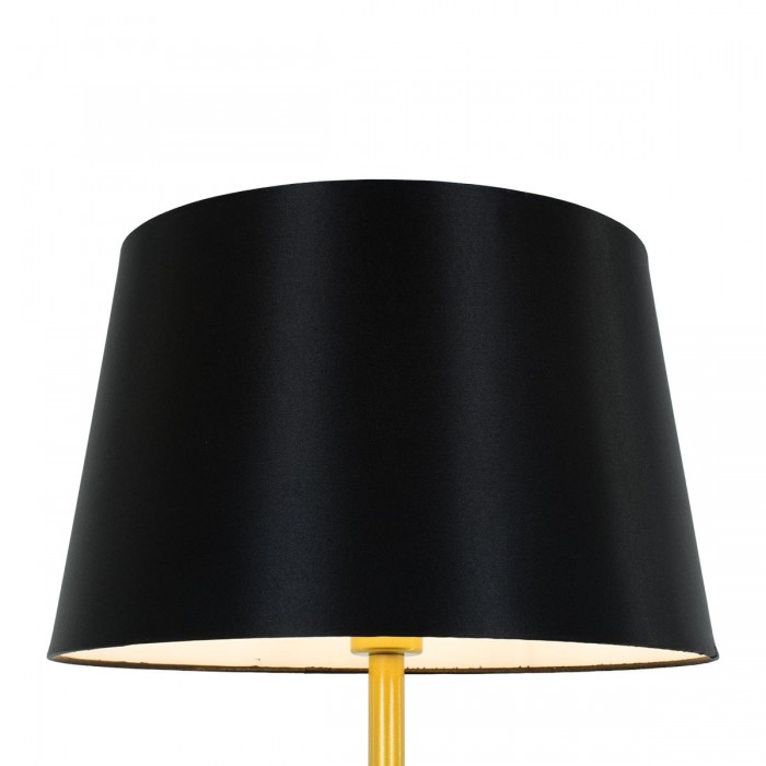 GloboStar® CEDAR 00829 Μοντέρνο Φωτιστικό Δαπέδου Μονόφωτο 1 x E27 Χρυσό Μεταλλικό Καμπάνα με Μαύρο Ύφασμα & Μαύρη Βάση D40 x H148cm GloboStar® CEDAR 00829 Μοντέρνο Φωτιστικό Δαπέδου Μονόφωτο 1 x E27 Χρυσό Μεταλλικό Καμπάνα με Μαύρο Ύφασμα & Μαύρη Βάση D40 x H148cm