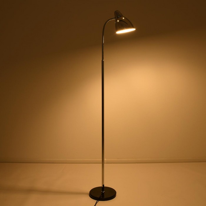 GloboStar® VERSA 00831 Μοντέρνο Φωτιστικό Δαπέδου Μονόφωτο 1 x E27 Ασημί Μεταλλικό Καμπάνα με Λευκή Μαρμάρινη Βάση D15 x H155cm GloboStar® VERSA 00831 Μοντέρνο Φωτιστικό Δαπέδου Μονόφωτο 1 x E27 Ασημί Μεταλλικό Καμπάνα με Λευκή Μαρμάρινη Βάση D15 x H155cm