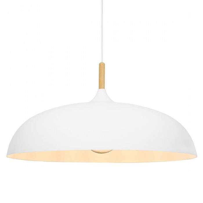 GloboStar® ZOE 00837 Μοντέρνο Κρεμαστό Φωτιστικό Οροφής Μονόφωτο 1 x E27 Λευκό Μεταλλικό Καμπάνα Φ60 x Υ35cm GloboStar® ZOE 00837 Μοντέρνο Κρεμαστό Φωτιστικό Οροφής Μονόφωτο 1 x E27 Λευκό Μεταλλικό Καμπάνα Φ60 x Υ35cm