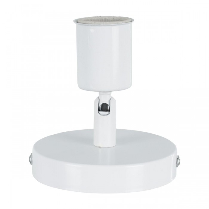GloboStar® SARA 00842 Μοντέρνο Φωτιστικό Οροφής / Τοίχου Μονόφωτο 1xE27 Μεταλλικό Λευκό Φ10 x Υ10.3cm