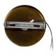 GloboStar® SARA 00846 Μοντέρνο Φωτιστικό Οροφής / Τοίχου Μονόφωτο 1xE27 Μεταλλικό Μπρονζέ Χρυσό Φ10 x Υ10.3cm