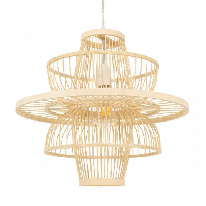 GloboStar® BALI 00861 Vintage Κρεμαστό Φωτιστικό Οροφής Μονόφωτο 1 x E27 Μπεζ Ξύλινο Μπαμπού Φ45 x Y42.5cm GloboStar® BALI 00861 Vintage Κρεμαστό Φωτιστικό Οροφής Μονόφωτο 1 x E27 Μπεζ Ξύλινο Μπαμπού Φ45 x Y42.5cm