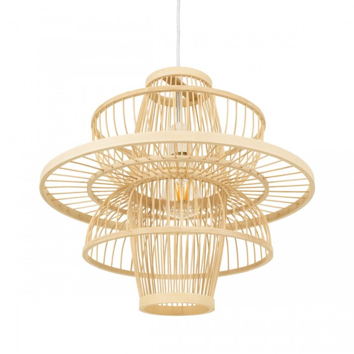 GloboStar® BALI 00861 Vintage Κρεμαστό Φωτιστικό Οροφής Μονόφωτο 1 x E27 Μπεζ Ξύλινο Μπαμπού Φ45 x Y42.5cm GloboStar® BALI 00861 Vintage Κρεμαστό Φωτιστικό Οροφής Μονόφωτο 1 x E27 Μπεζ Ξύλινο Μπαμπού Φ45 x Y42.5cm