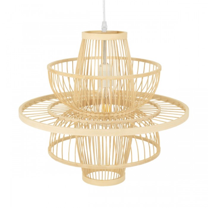 GloboStar® BALI 00861 Vintage Κρεμαστό Φωτιστικό Οροφής Μονόφωτο 1 x E27 Μπεζ Ξύλινο Μπαμπού Φ45 x Y42.5cm GloboStar® BALI 00861 Vintage Κρεμαστό Φωτιστικό Οροφής Μονόφωτο 1 x E27 Μπεζ Ξύλινο Μπαμπού Φ45 x Y42.5cm