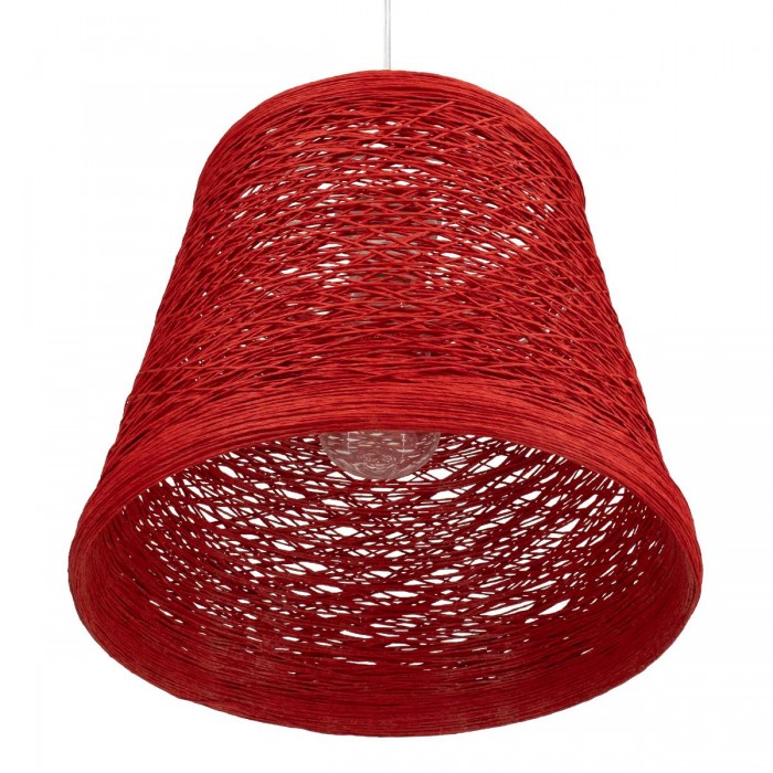 GloboStar® PLAYROOM 00863 Vintage Κρεμαστό Φωτιστικό Οροφής Μονόφωτο 1 x E27 Κόκκινο Ξύλινο Ψάθινο Rattan Φ32 x Υ27cm GloboStar® PLAYROOM 00863 Vintage Κρεμαστό Φωτιστικό Οροφής Μονόφωτο 1 x E27 Κόκκινο Ξύλινο Ψάθινο Rattan Φ32 x Υ27cm