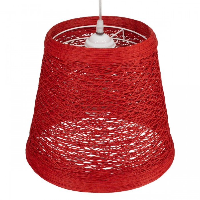 GloboStar® PLAYROOM 00863 Vintage Κρεμαστό Φωτιστικό Οροφής Μονόφωτο 1 x E27 Κόκκινο Ξύλινο Ψάθινο Rattan Φ32 x Υ27cm GloboStar® PLAYROOM 00863 Vintage Κρεμαστό Φωτιστικό Οροφής Μονόφωτο 1 x E27 Κόκκινο Ξύλινο Ψάθινο Rattan Φ32 x Υ27cm