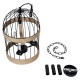 GloboStar® MERLIN 00865 Vintage Industrial Κρεμαστό Φωτιστικό Οροφής Τρίφωτο 3 x E14 Μαύρο Μεταλλικό Με Σχοινί Φ28 x Y40cm GloboStar® MERLIN 00865 Vintage Industrial Κρεμαστό Φωτιστικό Οροφής Τρίφωτο 3 x E14 Μαύρο Μεταλλικό Με Σχοινί Φ28 x Y40cm