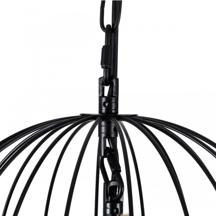 GloboStar® MERLIN 00865 Vintage Industrial Κρεμαστό Φωτιστικό Οροφής Τρίφωτο 3 x E14 Μαύρο Μεταλλικό Με Σχοινί Φ28 x Y40cm GloboStar® MERLIN 00865 Vintage Industrial Κρεμαστό Φωτιστικό Οροφής Τρίφωτο 3 x E14 Μαύρο Μεταλλικό Με Σχοινί Φ28 x Y40cm