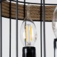 GloboStar® MERLIN 00865 Vintage Industrial Κρεμαστό Φωτιστικό Οροφής Τρίφωτο 3 x E14 Μαύρο Μεταλλικό Με Σχοινί Φ28 x Y40cm GloboStar® MERLIN 00865 Vintage Industrial Κρεμαστό Φωτιστικό Οροφής Τρίφωτο 3 x E14 Μαύρο Μεταλλικό Με Σχοινί Φ28 x Y40cm