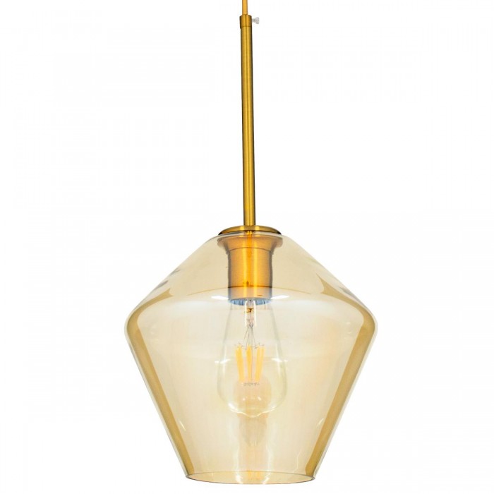 GloboStar® AMARIS 00869 Μοντέρνο Κρεμαστό Φωτιστικό Οροφής Μονόφωτο 1 x E27 Γυάλινο Φιμέ Μελί Φ22 x Υ22cm GloboStar® AMARIS 00869 Μοντέρνο Κρεμαστό Φωτιστικό Οροφής Μονόφωτο 1 x E27 Γυάλινο Φιμέ Μελί Φ22 x Υ22cm